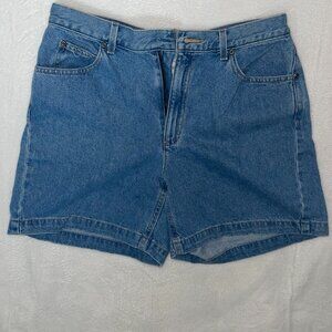 Liz Claiborne Classic Fit Jean Shorts Women 30x15 Petite Size 12 Blue Denim